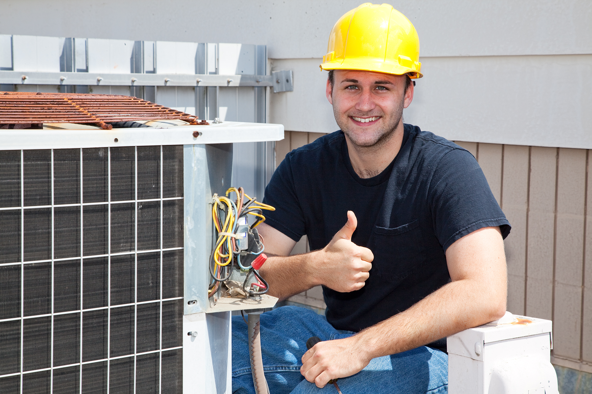 Customer support and FAQ banner for HVAC Expert LA