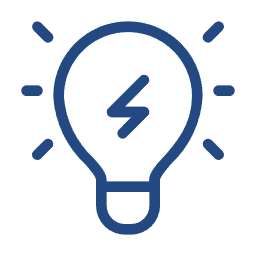Energy saving bulb icon